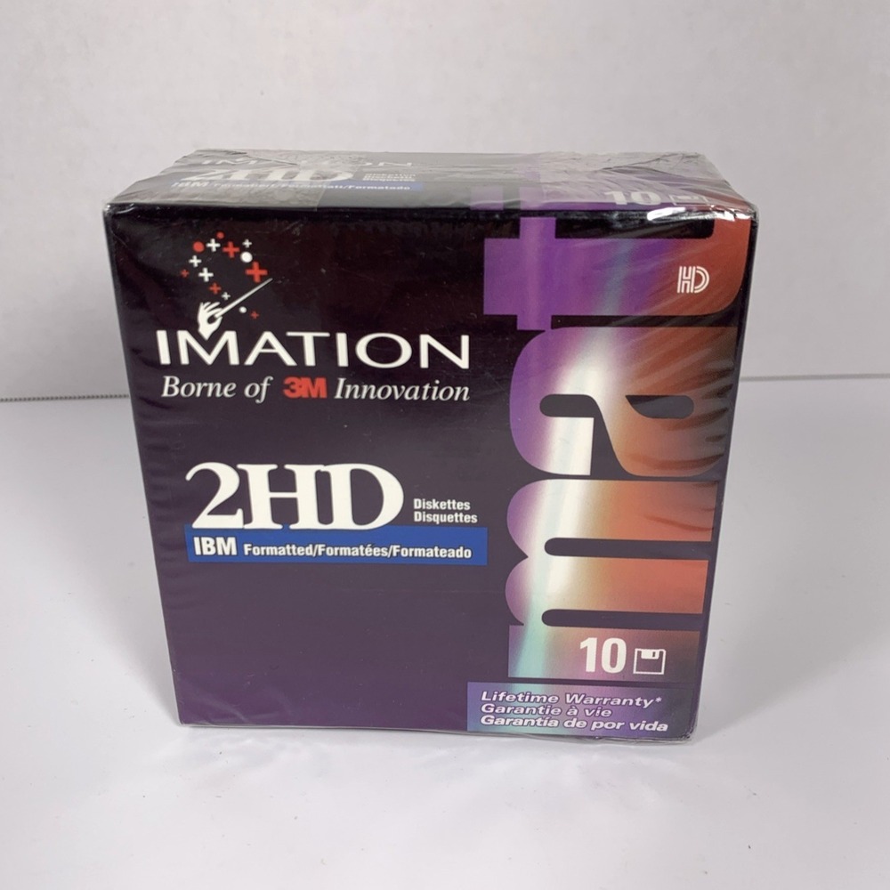 10-Pack of‎ IMATION 2HD Floppy Disks 3.5" Inch 1.44 MB Diskettes SEALED